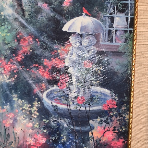 MARTY BELL’S GILLIAN’S GARDEN lithograph on canvas by *Signed & Numbered* - Picture 3 of 5